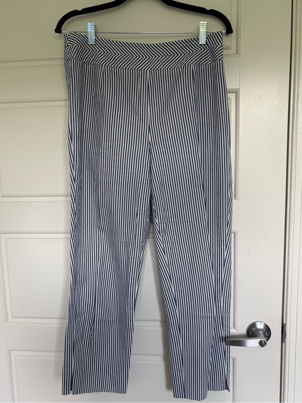 Barry Bricken Striped Cotton Pants in Navy & White